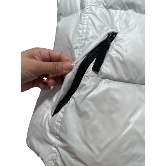 SAM S 13/NYC Freedom Quilted Down Vest Womens Size Large White Snowboard Winter - Picture 11 of 16
